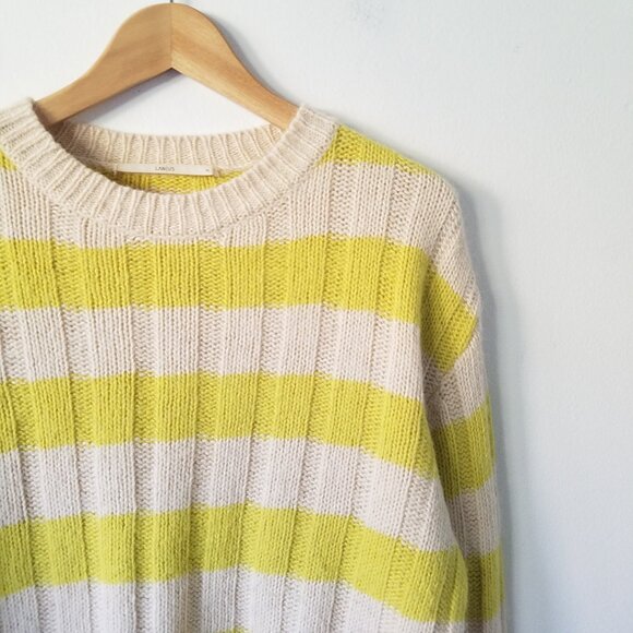 Lanius Wool Alpaca Blend Crew Neck Striped Relaxed Pull Over Sweater Size 36 - Picture 6 of 13
